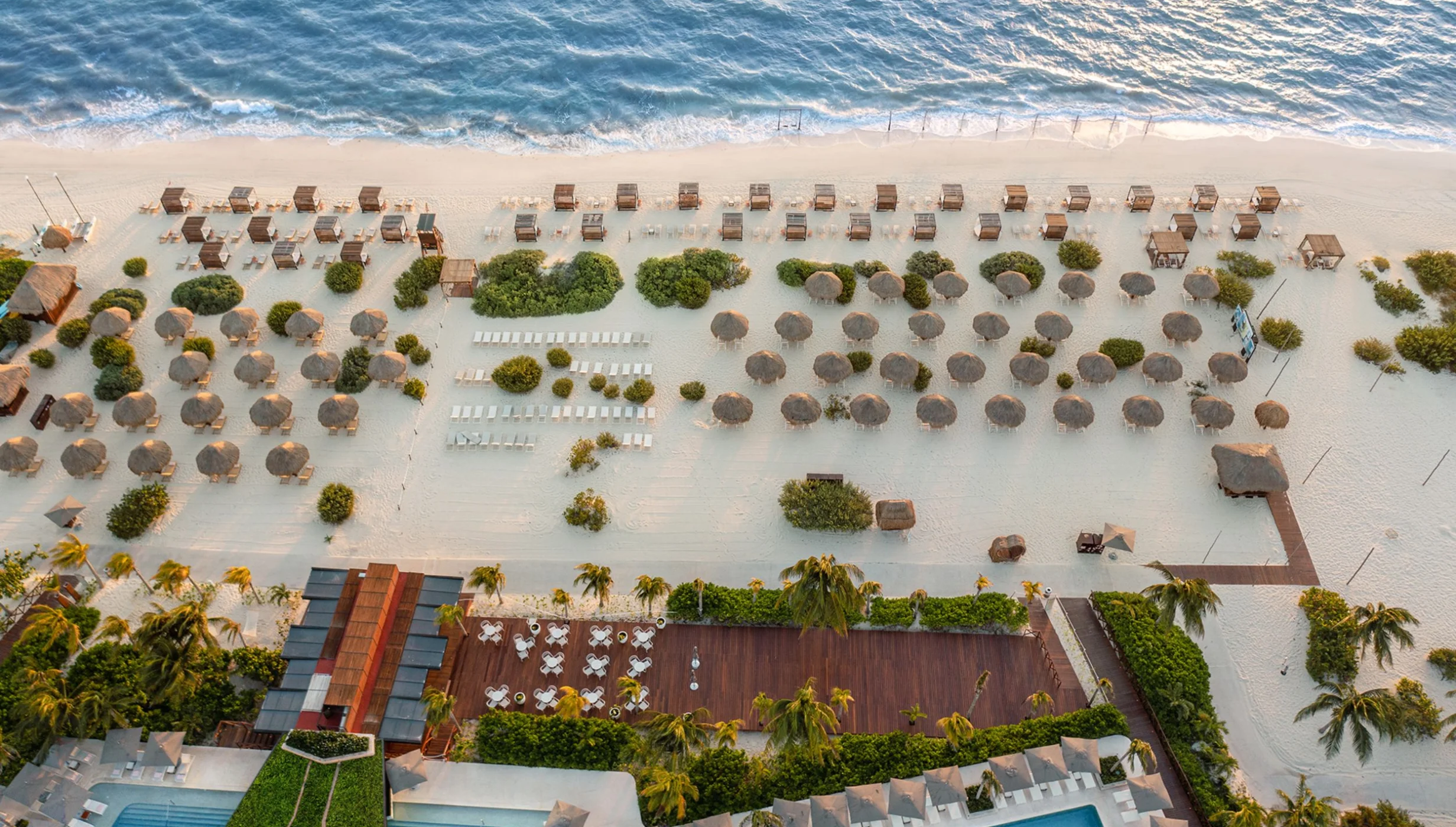 La Punta Deck Beachfront terrace wedding venue at Atelier Playa Mujeres 