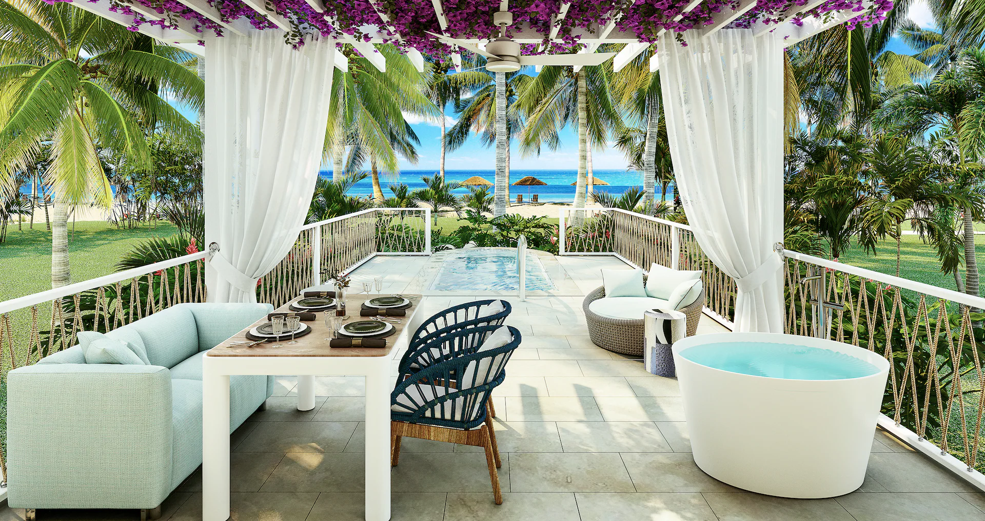 Beachfront Two-Bedroom Butler Villa Suite with Private Pool