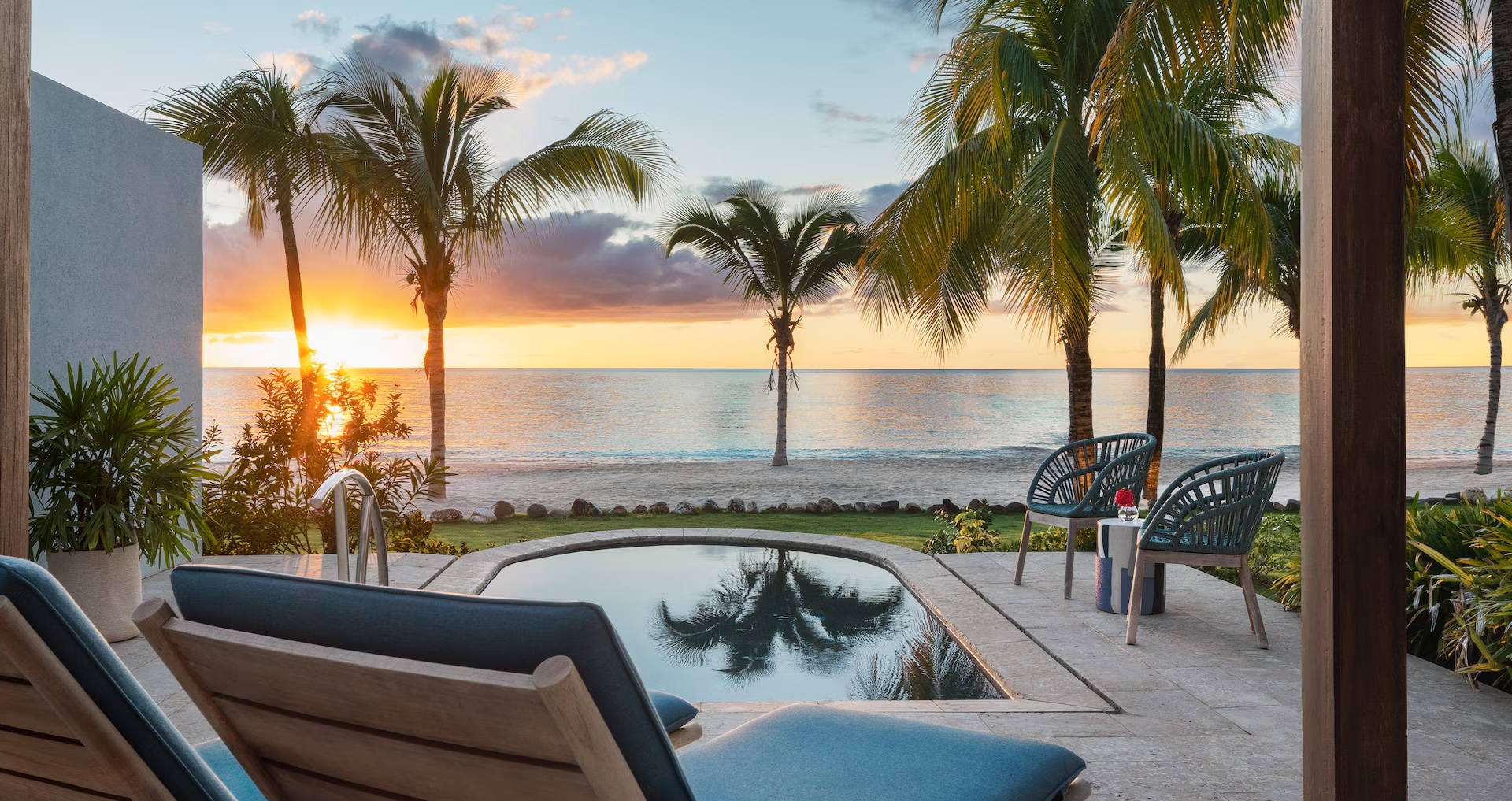 Beachfront One-Bedroom Butler Villa Suite with Media Room and Private Pool