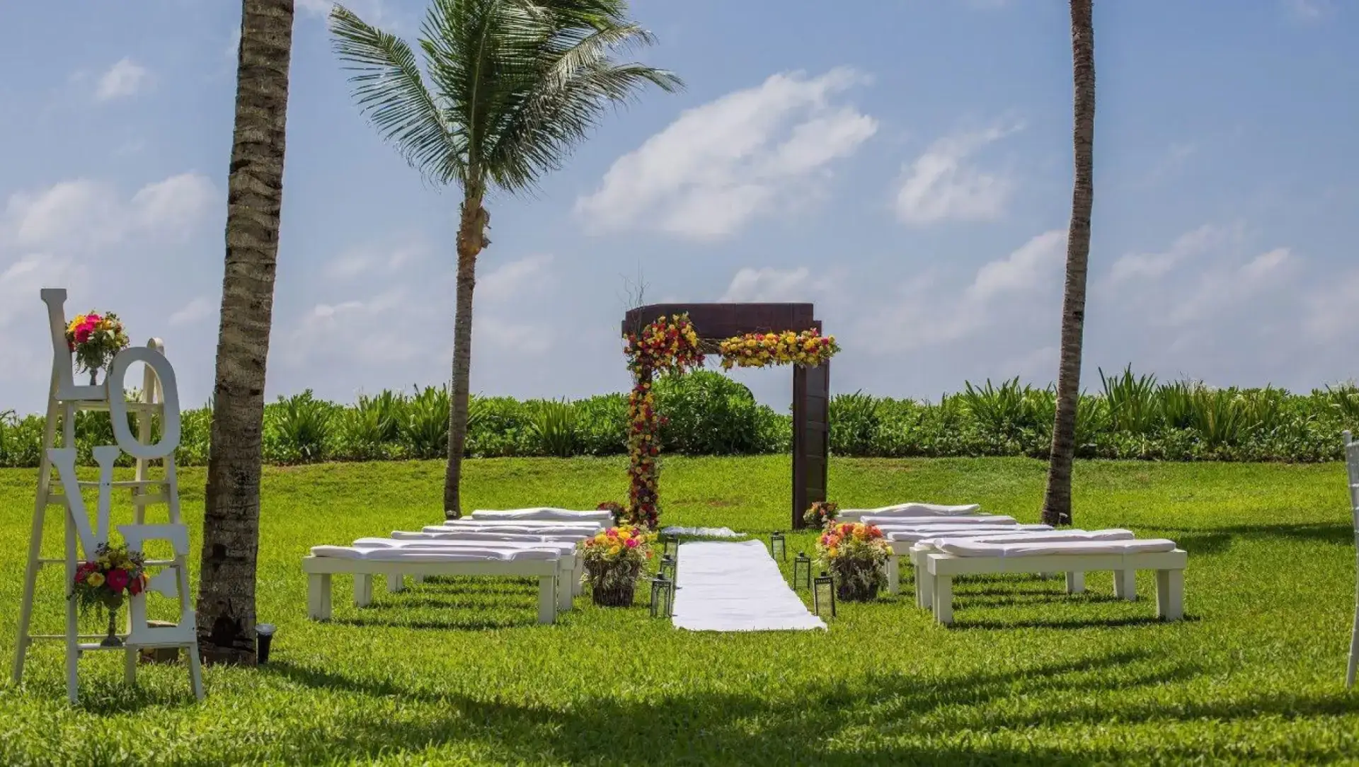 Garden wedding venue at Dreams Jade Resort & Spa