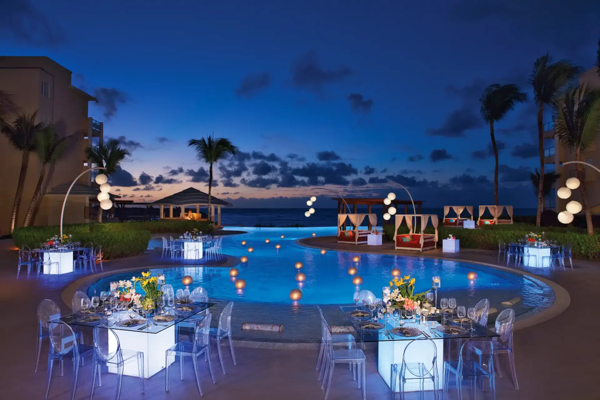 Pool Terrace Preferred wedding venue at Dreams Jade Resort & Spa