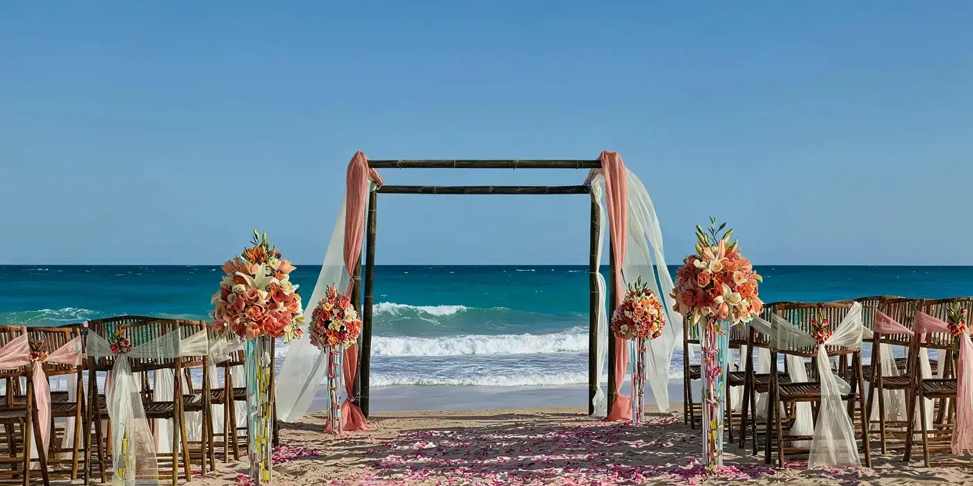 Beach wedding venue at Dreams Jade Resort & Spa