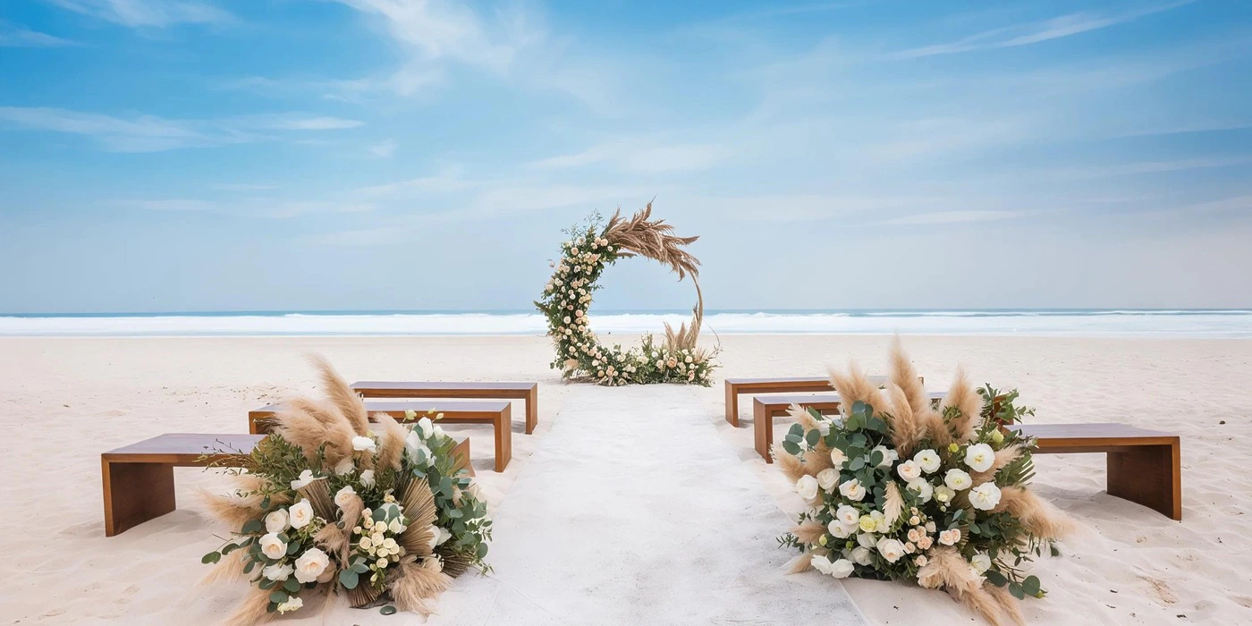 Beach wedding venue at Hilton Cancun Mar Caribe All-Inclusive Resort