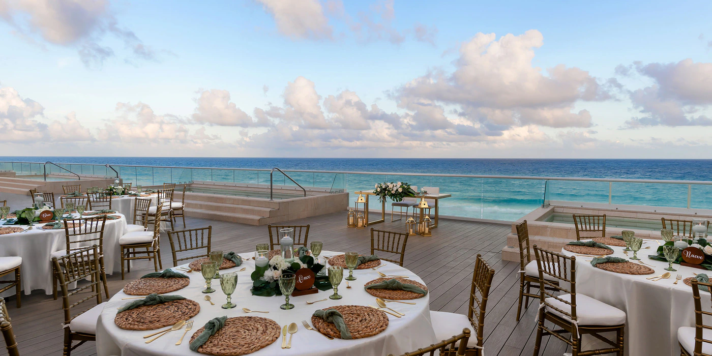 Sundeck Terrace wedding venue at Hilton Cancun Mar Caribe All-Inclusive Resort