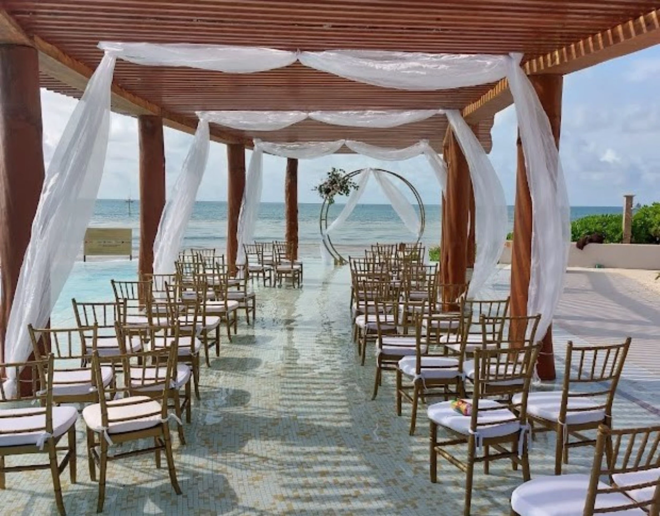 Water Pergola wedding venue at Dreams Jade Resort & Spa