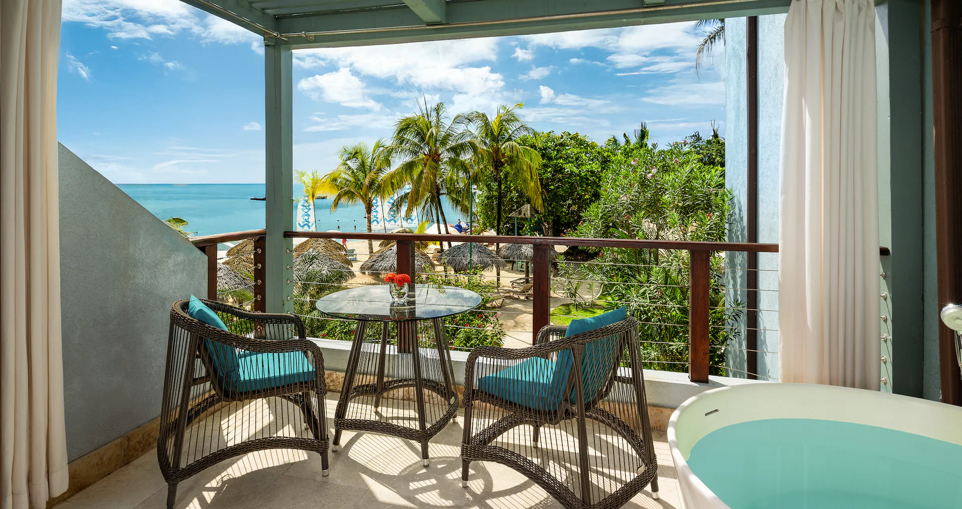 Longshore Beachfront Two-Story One-Bedroom Butler Villa Suite with Tranquility Soaking Tub
