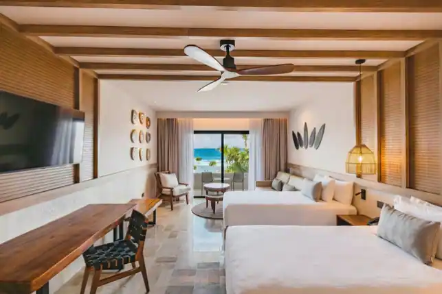Ocean Front Deluxe Junior Suite Double at Bahia Principe Explore Akumal 