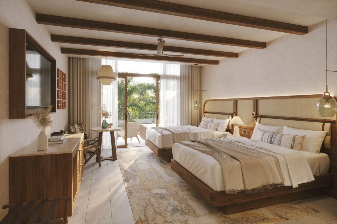 Junior Suite Partial Ocean View 2 Queen