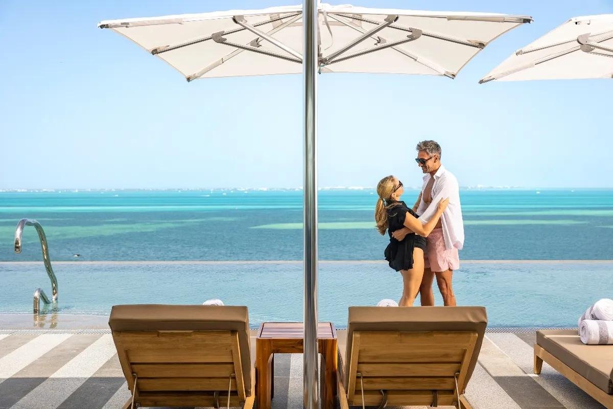 Couple on a luxury yacht in the Mediterranean
