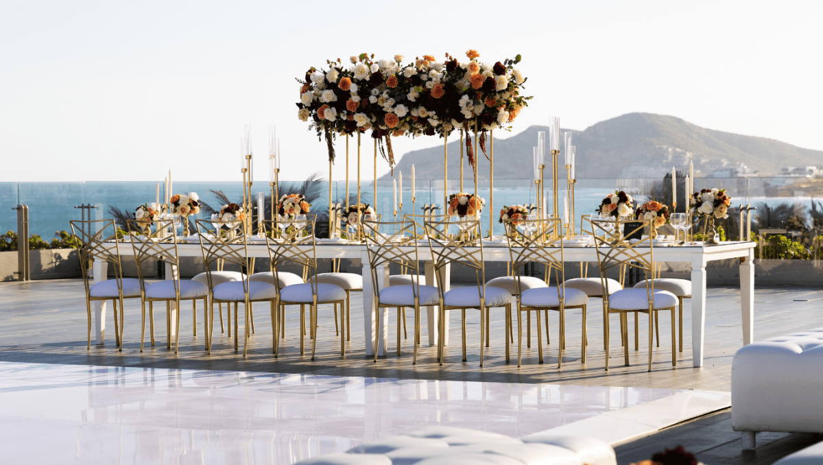 Luxury destination wedding ceremony