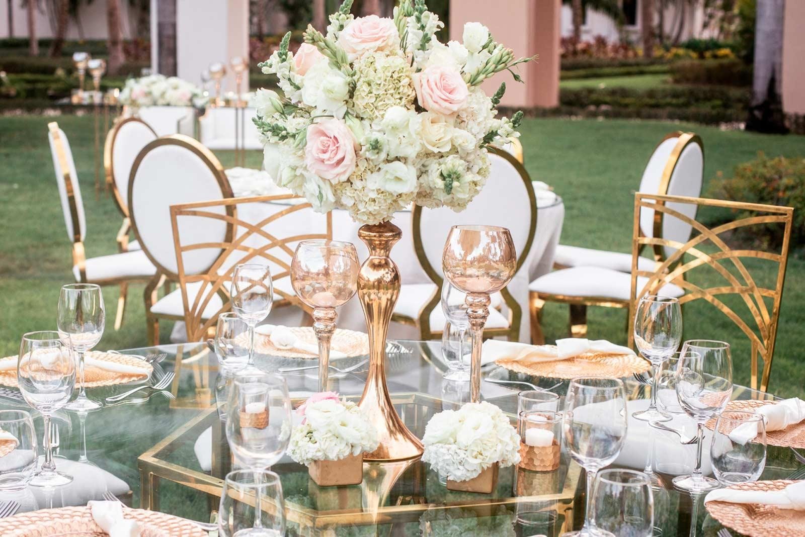 Luxury destination wedding table setting
