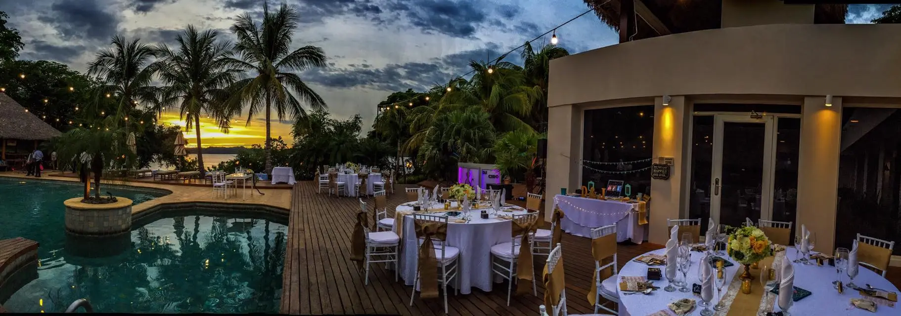 Spa Pool Deck wedding venue at Secrets Papagayo Costa Rica