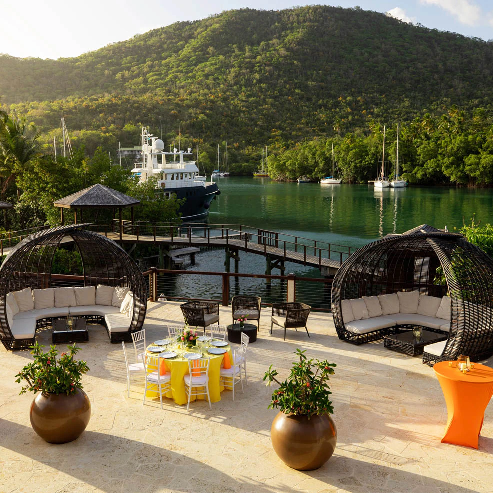 The Observation Deck wedding venue at Zoetry Marigot Bay St. Lucia