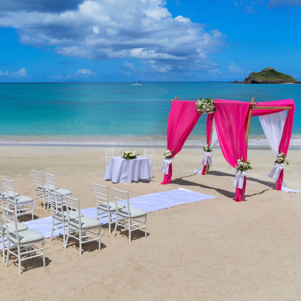 Beach wedding venue at Royalton Vessence Barbados