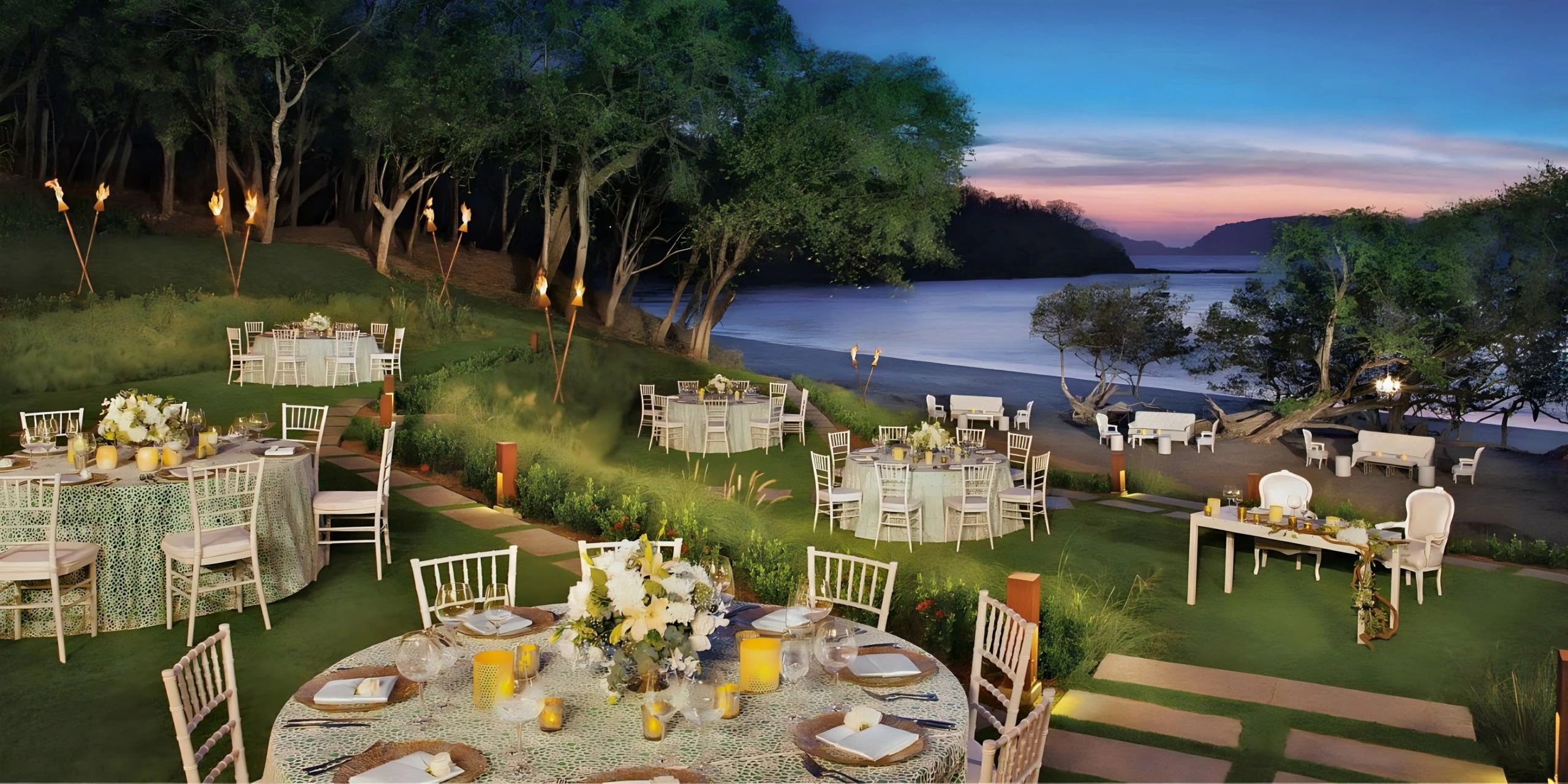 Main Beach Garden wedding venue at Secrets Papagayo Costa Rica