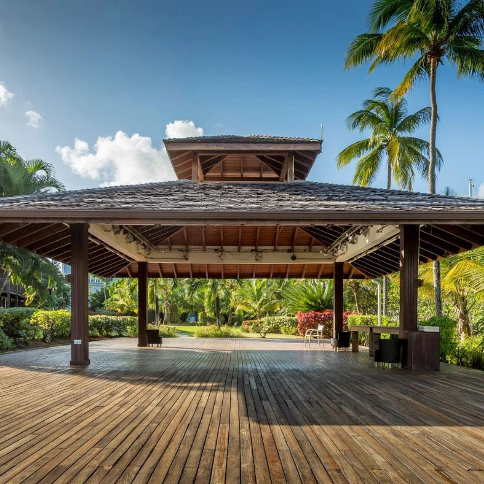 Palm Pavillion Deck wedding venue at Zoetry Marigot Bay St. Lucia