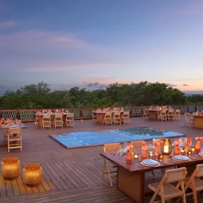 Amber Sunset Deck wedding venue at Hyatt Vivid Cancun