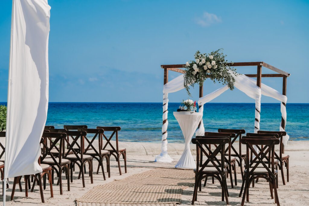 Beach wedding venue at Marina El Cid Spa and Beach Resort
