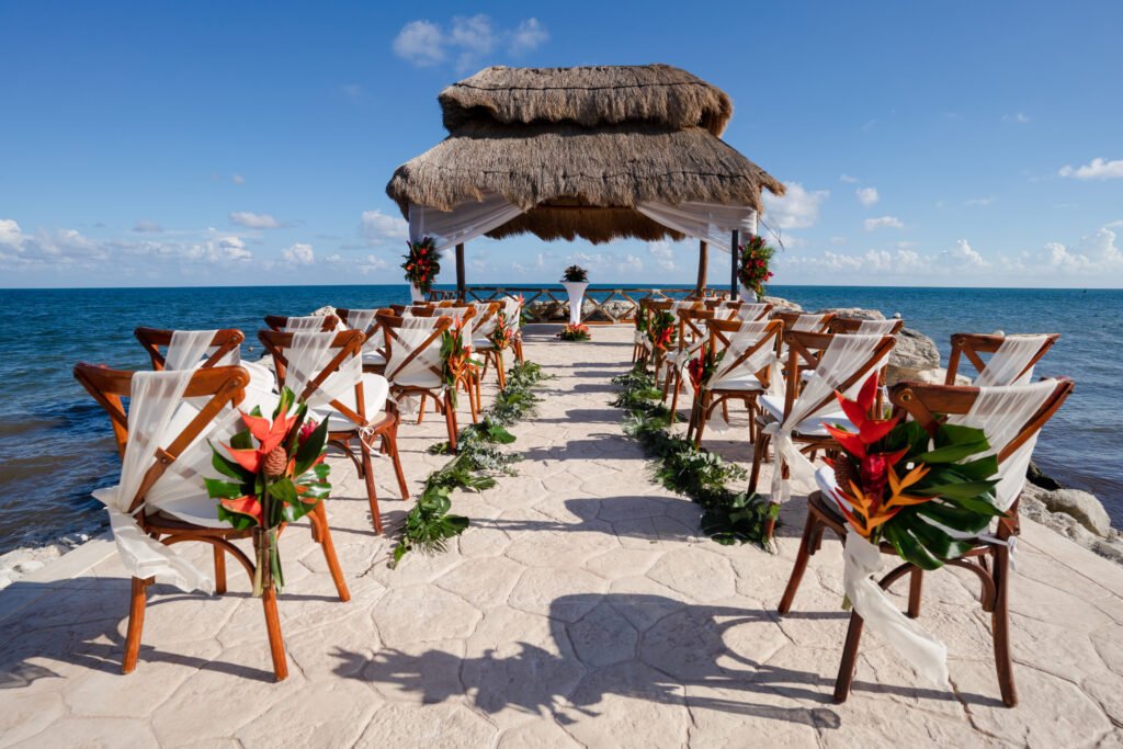 Ocean Pier Pavilion wedding venue at Marina El Cid Spa and Beach Resort