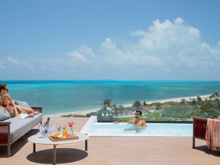 Excellence Club Honeymoon Two-Story Rooftop Terrace Suite with Private Pool Ocean View at Excellence Coral Playa Mujeres