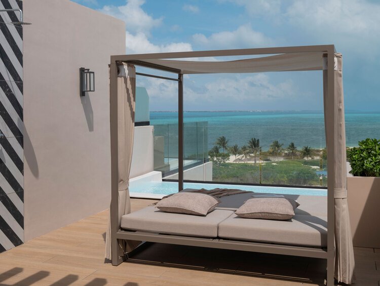 Excellence Club Two-Story Rooftop Terrace Suite with Private Pool Partial Ocean View at Excellence Coral Playa Mujeres