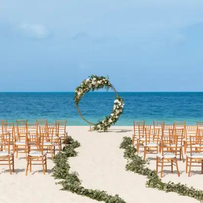 Beach wedding venue at Excellence Playa Mujeres