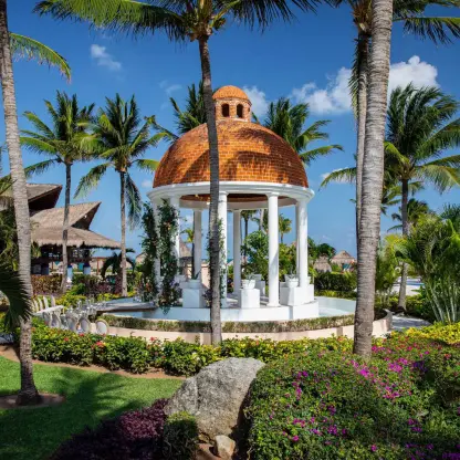 Stone Gazebo wedding venue at Excellence Riviera Cancun