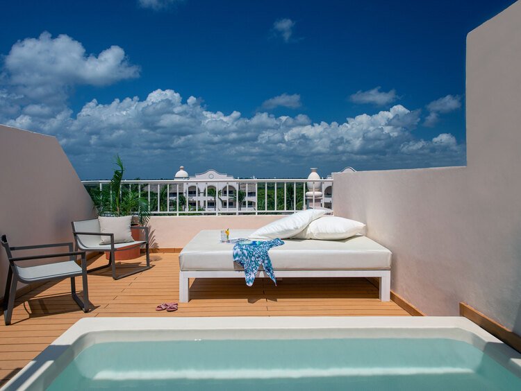 Two-Story Rooftop Terrace Suite Spa or Pool View at Excellence Riviera Cancun
