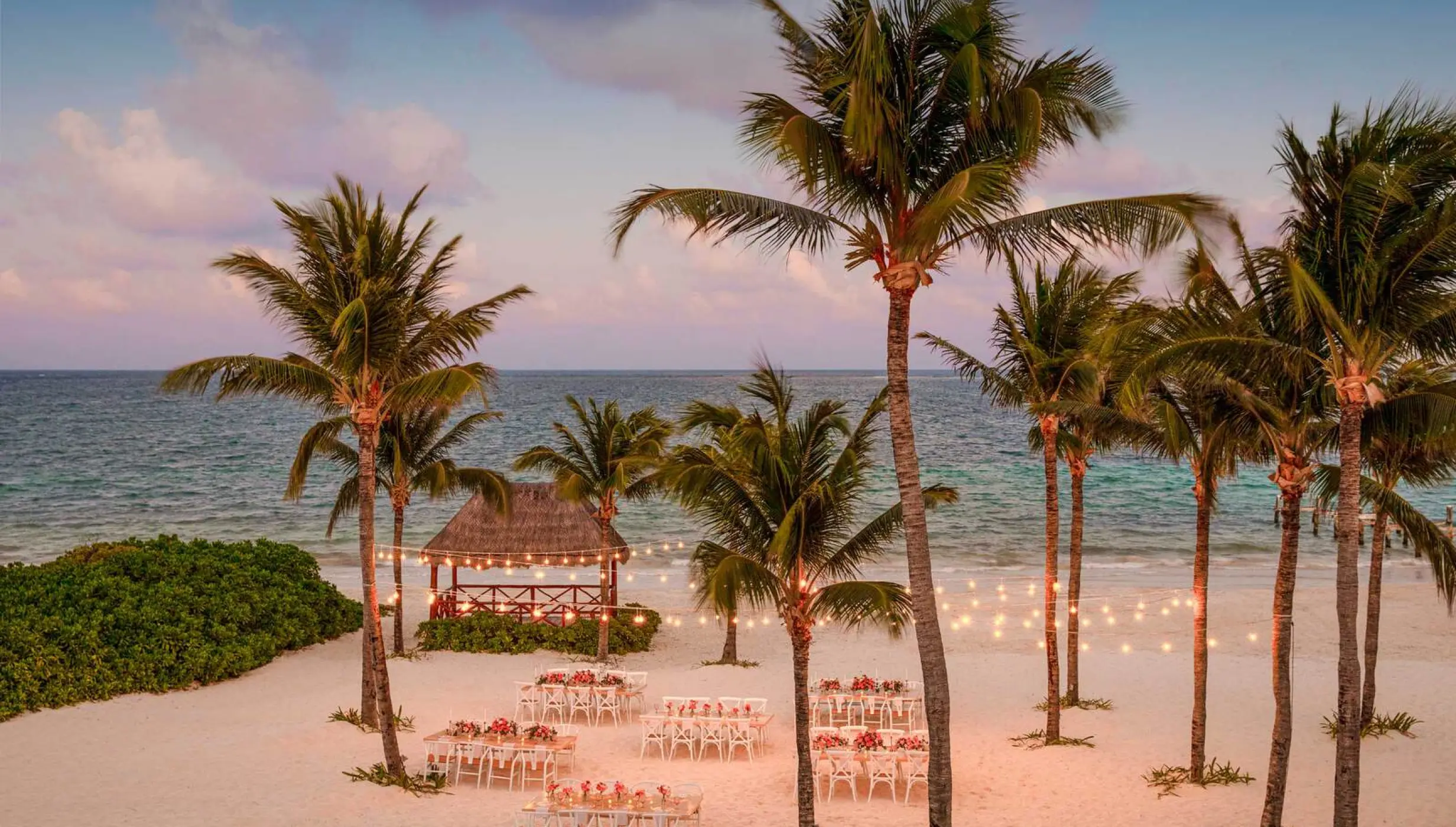 Beach wedding venue at Excellence Riviera Cancun