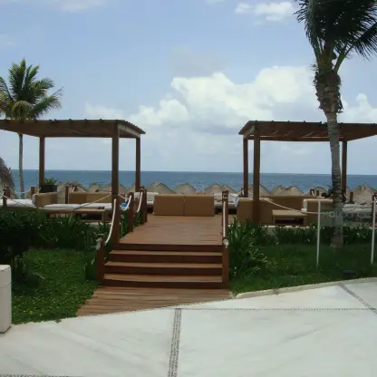 X-Lounge Beachfront Palapa wedding venue at Excellence Riviera Cancun