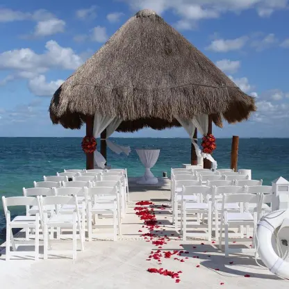 Pier wedding venue at Excellence Riviera Cancun