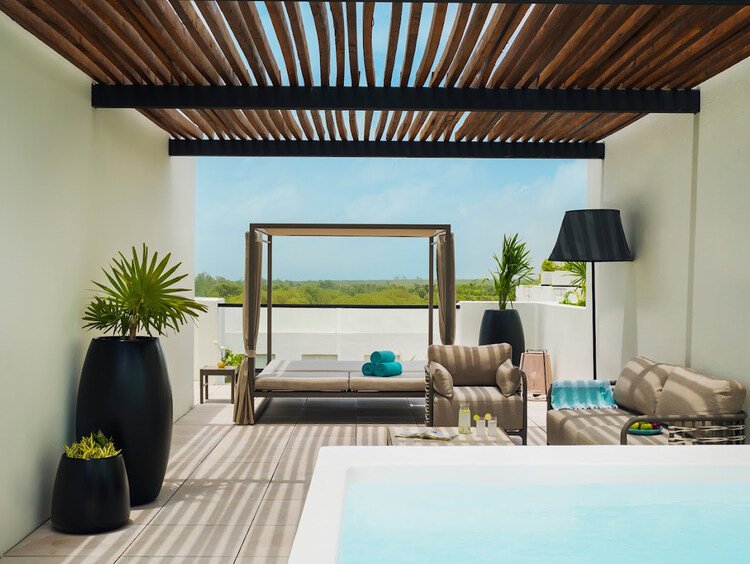 Two-Story Rooftop Terrace Suite w/ Plunge Pool at Finest Playa Mujeres