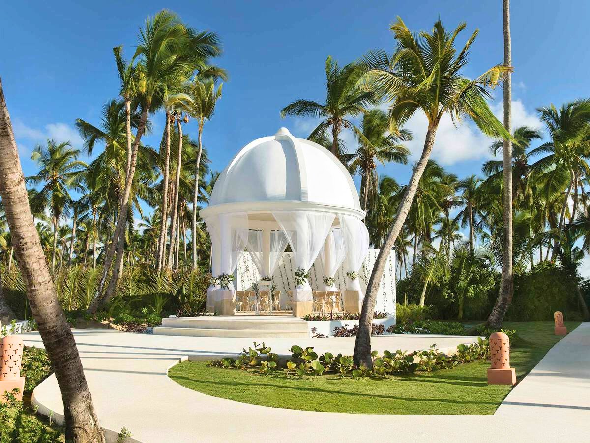 Stone Gazebo wedding venue at Excellence Punta Cana