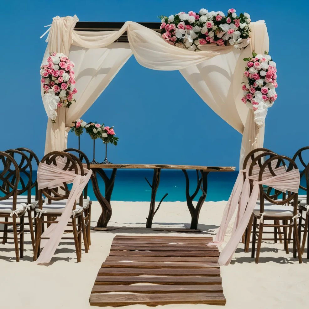 Beach wedding venue at Grand Park Royal Cancún