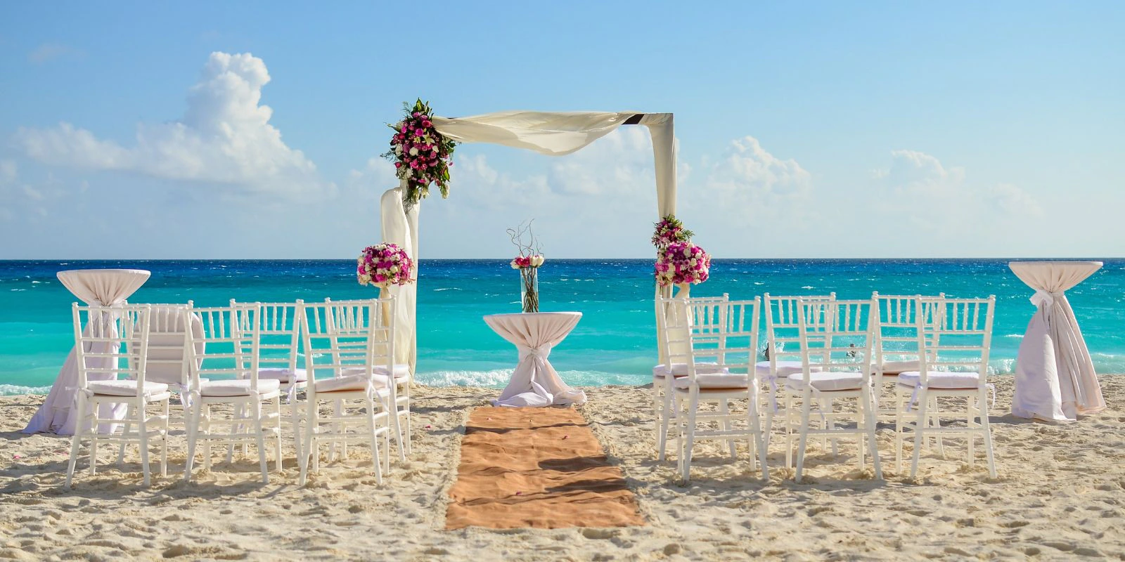 Beach wedding venue at Krystal Grand Cancun