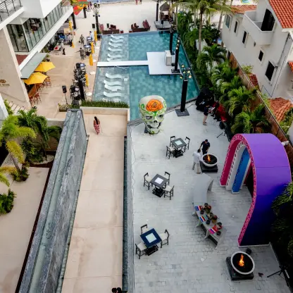 Lobby Terrace wedding venue at The Fives Oceanfront Puerto Morelos