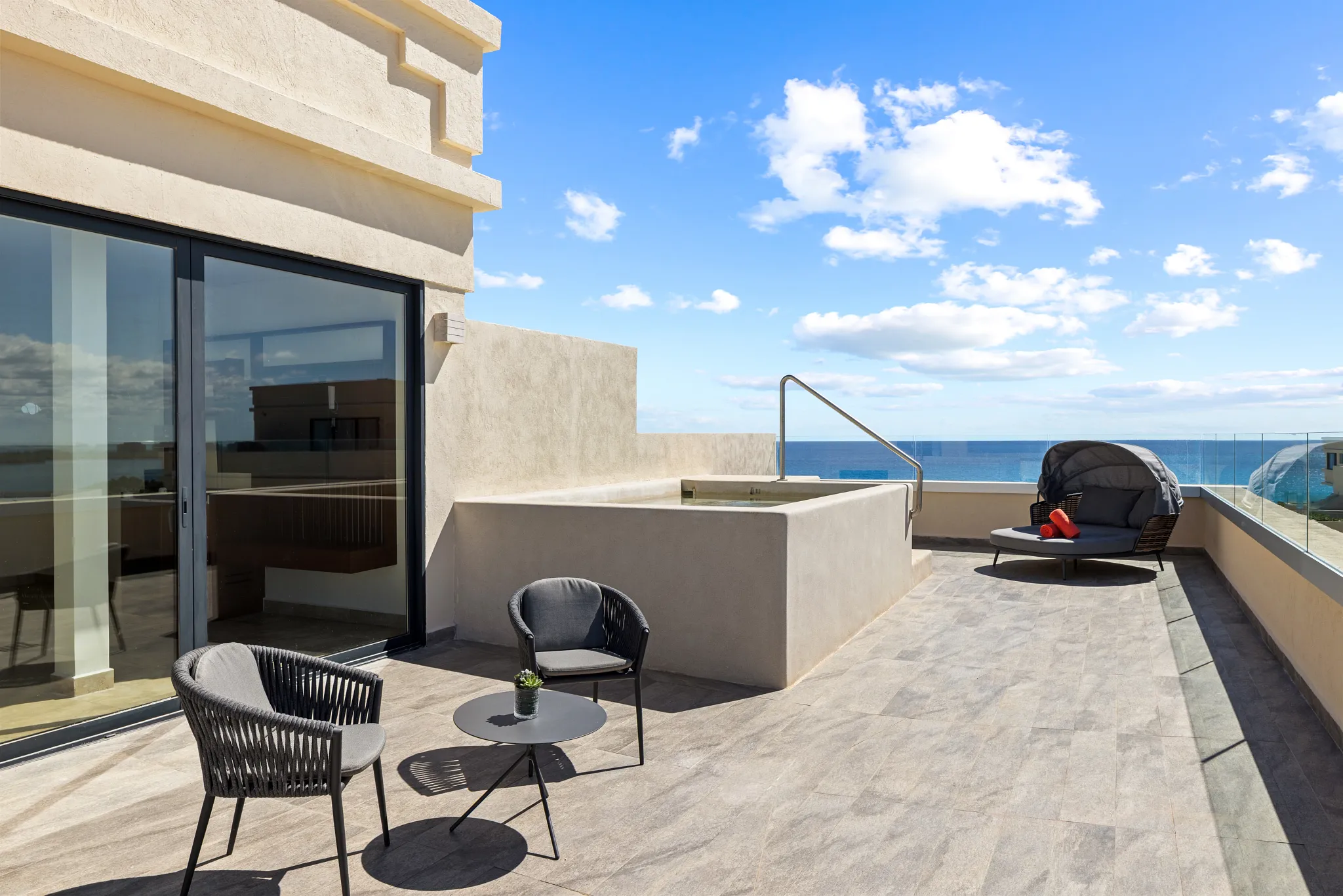 Preferred Club Premium Ocean Front Plunge Pool Terrace at Secrets Mirabel Cancun Resort & Spa