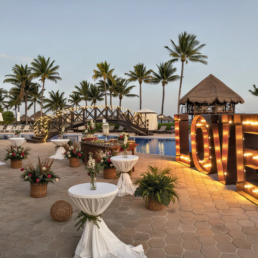Charro Terrace wedding venue at Ocean Maya Royale