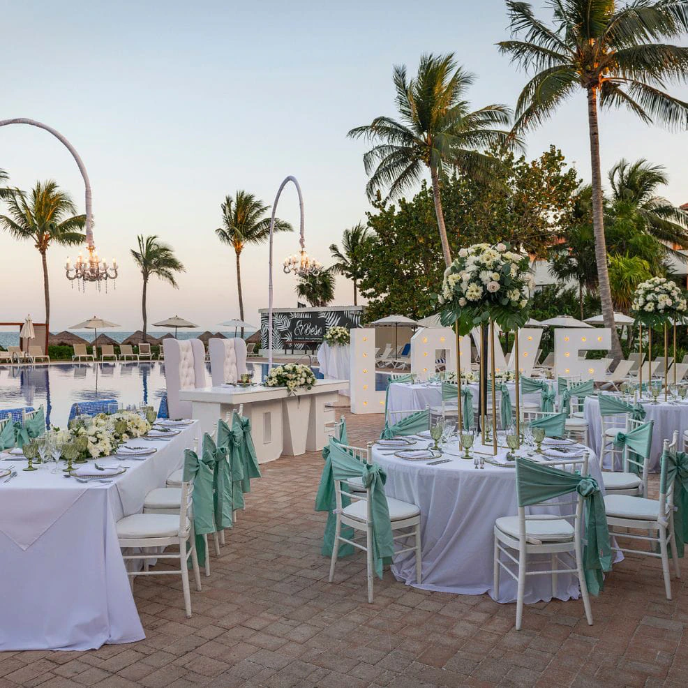 Turquoise Terrace wedding venue at Ocean Coral Riviera Cancun