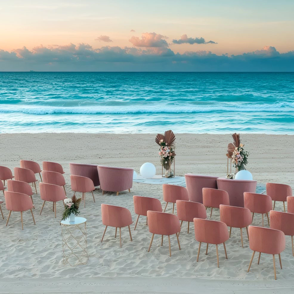 North Beach wedding venue at Playacar Palace