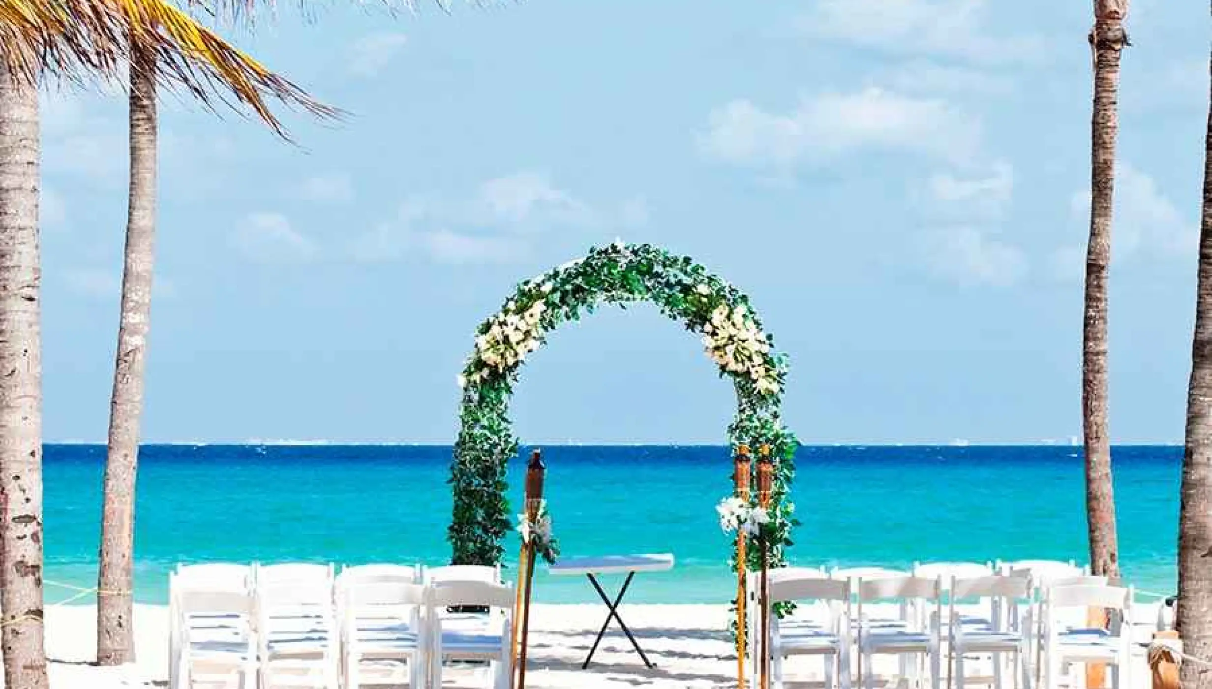 Beach wedding venue at Riu Palace Mexico