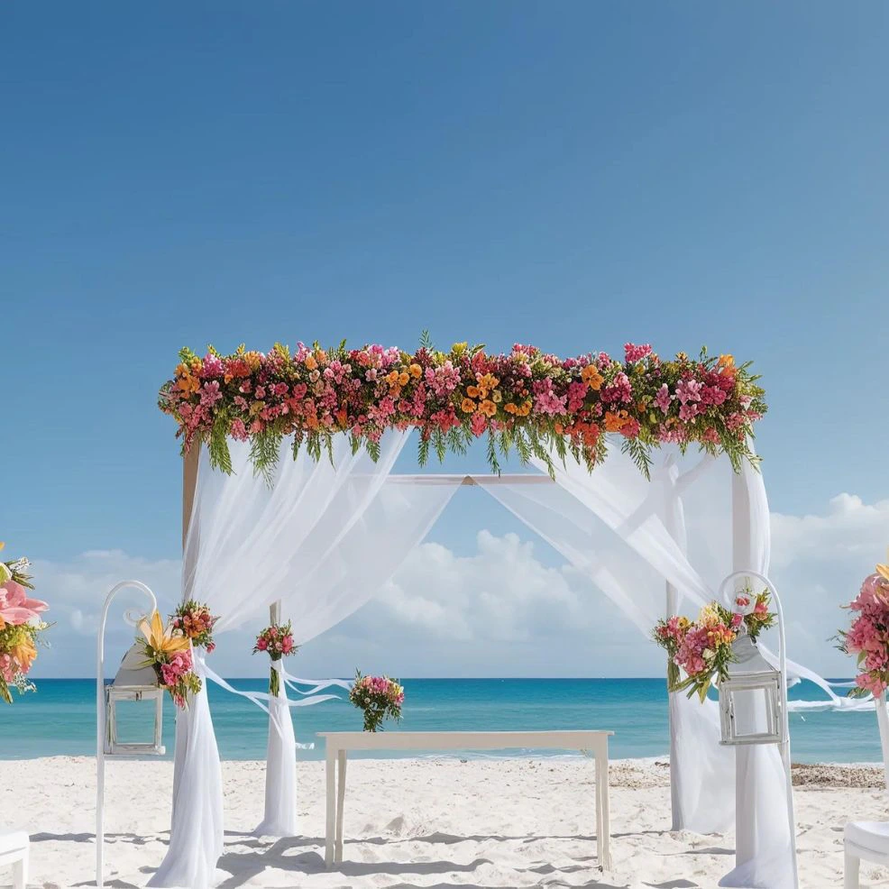 Beach wedding venue at Riu Playacar