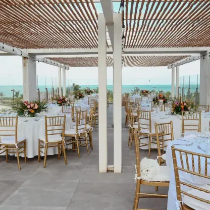 Sea Blue Terrace wedding venue at Catalonia Grand Costa Mujeres All Suites & Spa