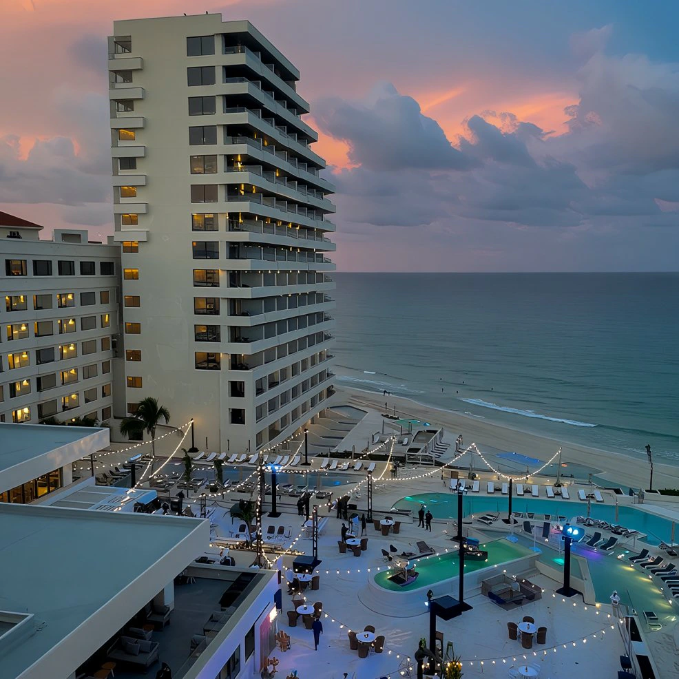 Main Pool Terrace wedding venue at Secrets Mirabel Cancun Resort & Spa