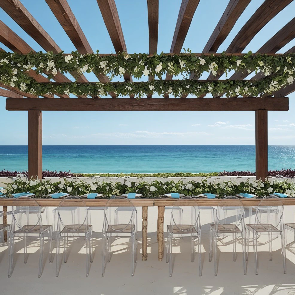 Oceanfront Terrace wedding venue at Secrets Mirabel Cancun Resort & Spa