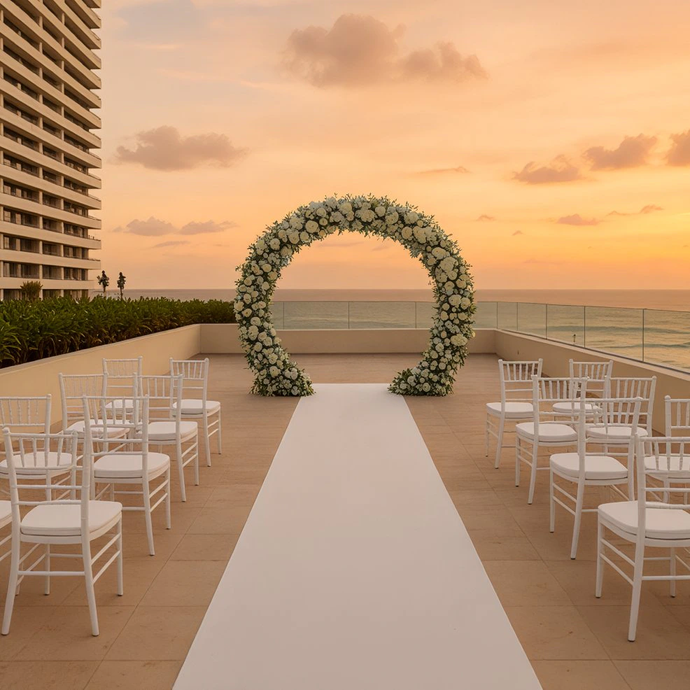 Pool Deck wedding venue at Secrets Mirabel Cancun Resort & Spa