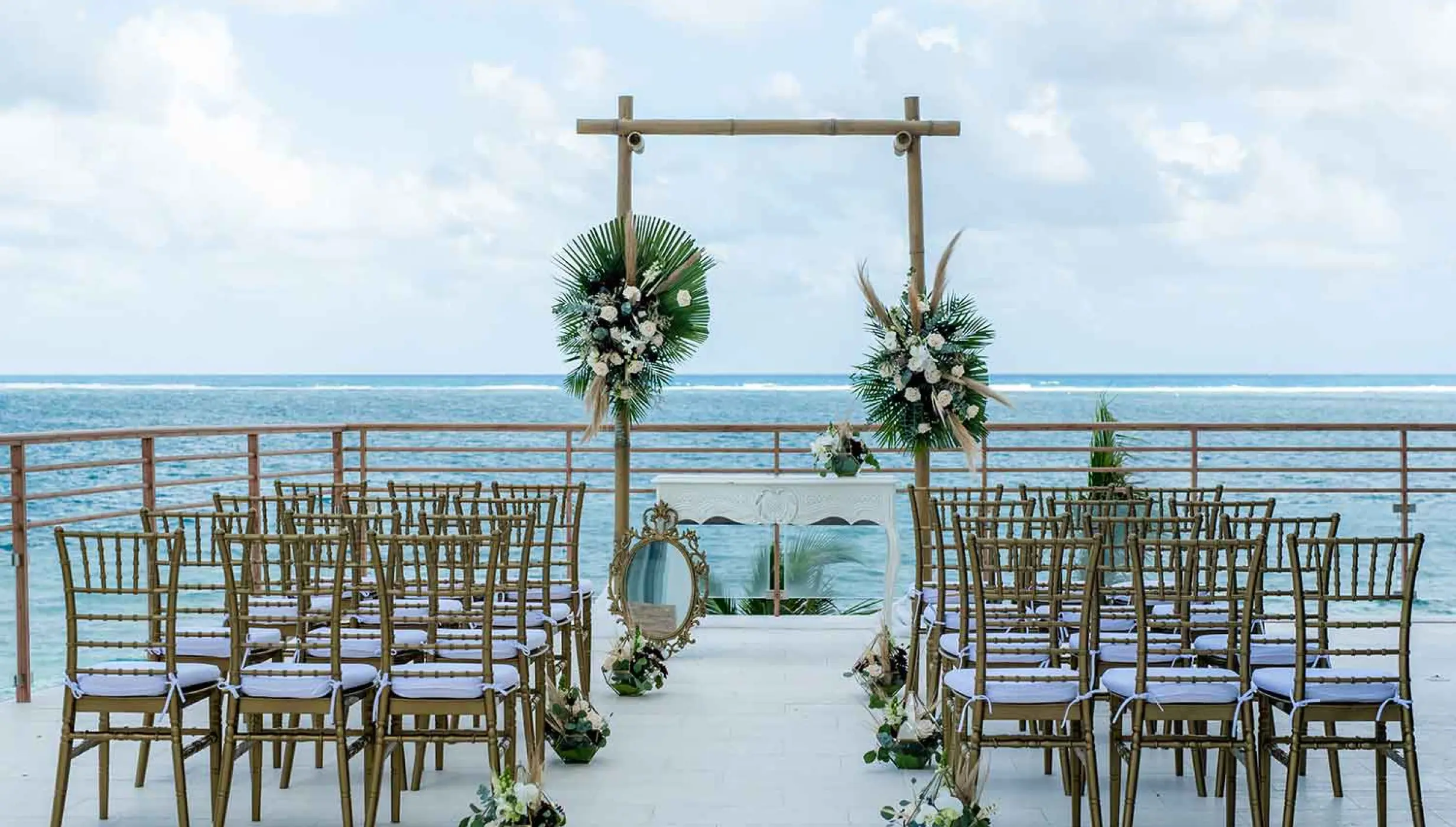 Al Mare Side Terrace wedding venue at The Fives Oceanfront Puerto Morelos