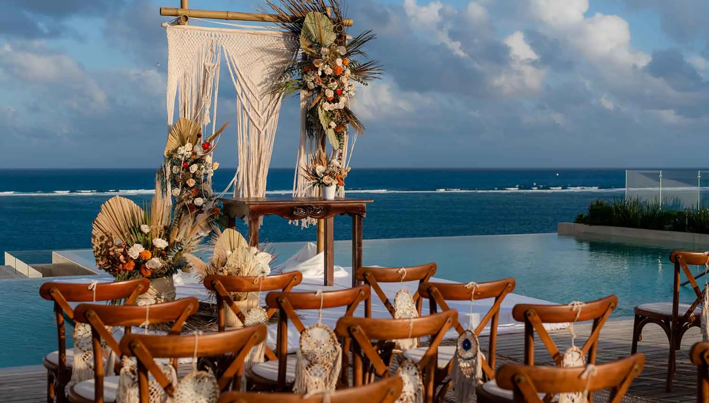 Rooftop wedding venue at The Fives Oceanfront Puerto Morelos