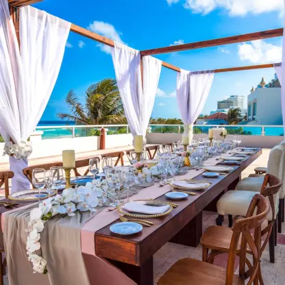 Villas Terrace Oceanfront wedding venue at Sunscape Cancun Resort & Spa